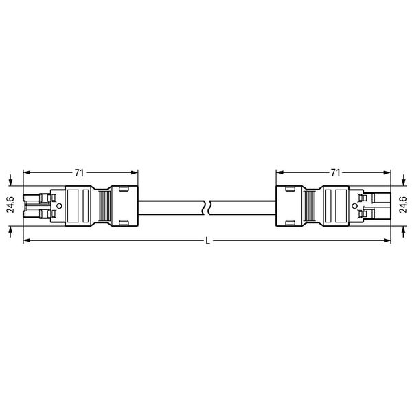 pre-assembled connecting cable Eca Socket/open-ended blue image 5