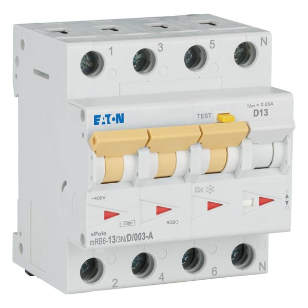 RCD/MCB combination, 13 A, 30 mA, MCB trip characteristic: D, 3p+N, RCD trip characteristic: A image 7