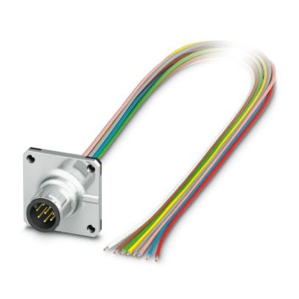 SACC-SQ-M12MS-8CON-20/0,5-0,08X - Device connector front mounting image 1