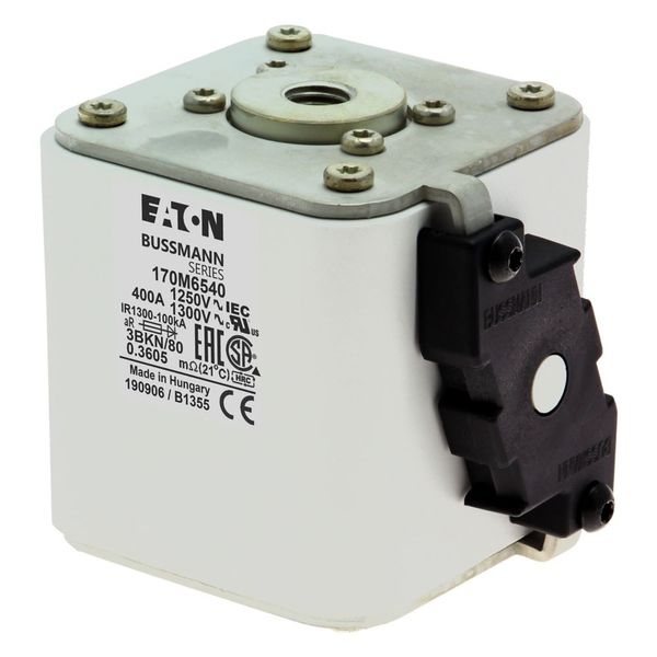 Fuse-link, high speed, 400 A, AC 1250 V, size 3, 76 x 92 x 83 mm, aR, IEC, UL, single indicator image 6