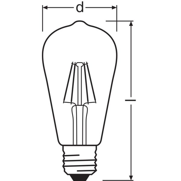 LED Retrofit CLASSIC ST 6.5W 827 Clear E27 image 9