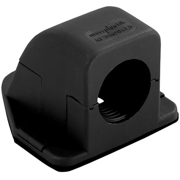 Flanged elbow synthetic M40x1.5 mm Black BxHxT = 94x100x66 mm image 1