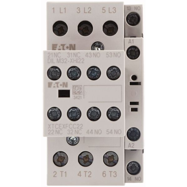 Contactor, 380 V 400 V 11 kW, 3 N/O, 2 NC, 230 V 50 Hz, 240 V 60 Hz, AC operation, Screw terminals image 2