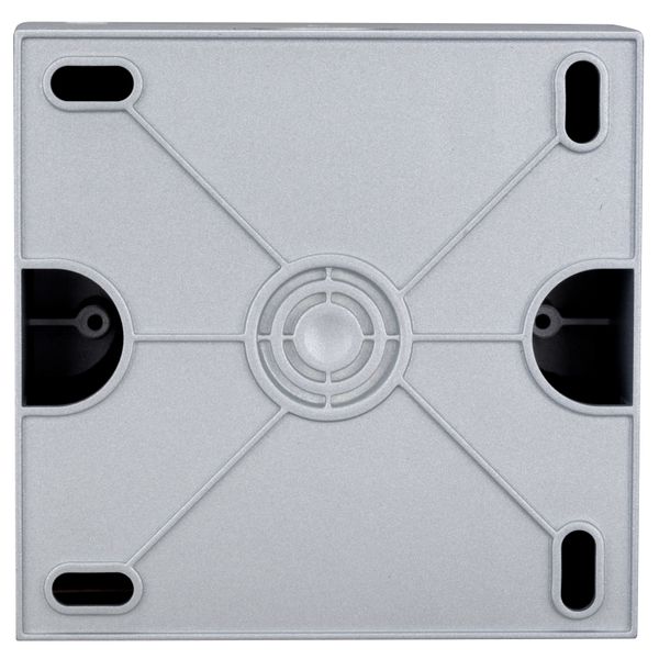 One gang wall mounting housing, silver image 3
