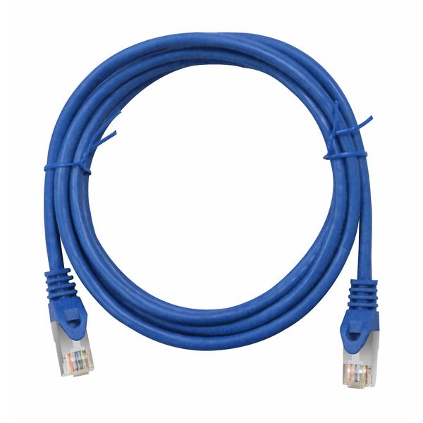 Patchcord RJ45 shielded, Cat.5e, PVC, blue, 0.5m image 2