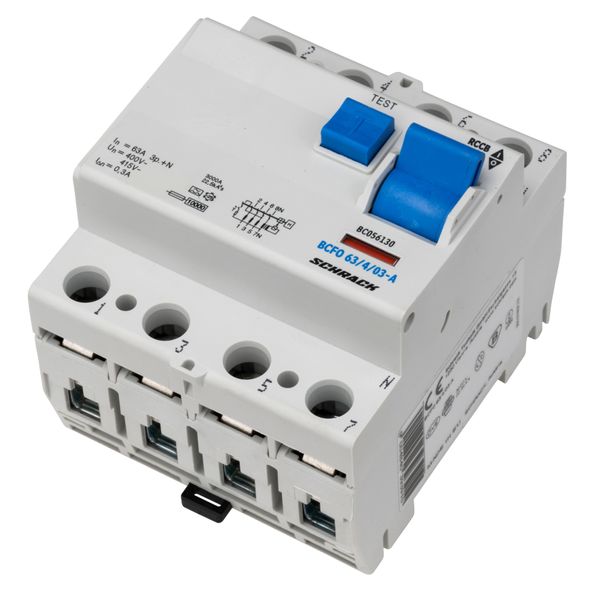 Residual current circuit breaker, 63A, 4-p, 300mA, type A image 9