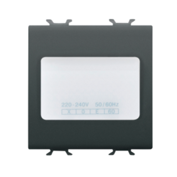 AUTONOMOUS EMERGENCY LAMP - 230Vac 50/60Hz 1h - 2 MODULES - SATIN BLACK - CHORUSMART image 1