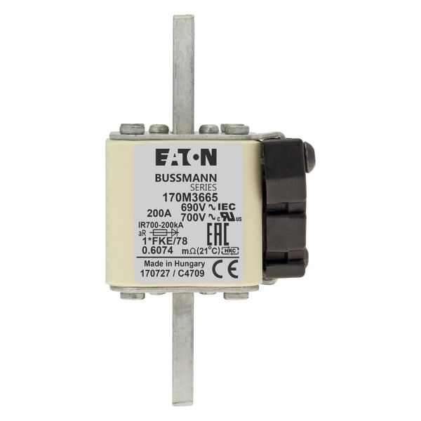 Fuse-link, high speed, 200 A, AC 690 V, compact size 1, 45 x 59 x 110 mm, aR, IEC, UL image 17