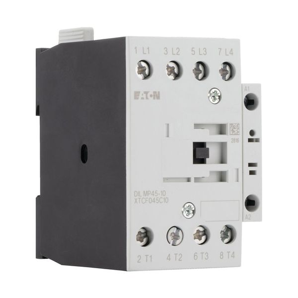 Contactor, 4 pole, AC operation, AC-1: 45 A, 1 N/O, 110 V 50 Hz, 120 V 60 Hz, Screw terminals image 10
