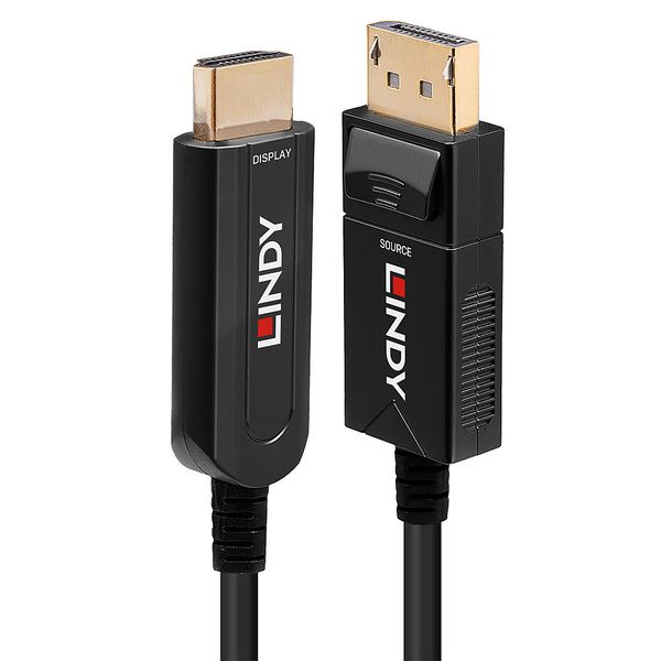 10m Fibre Optic Hybrid DisplayPort 1.2 to HDMI 18G Cable Creates a reliable DP to HDMI® connection over long distances image 1