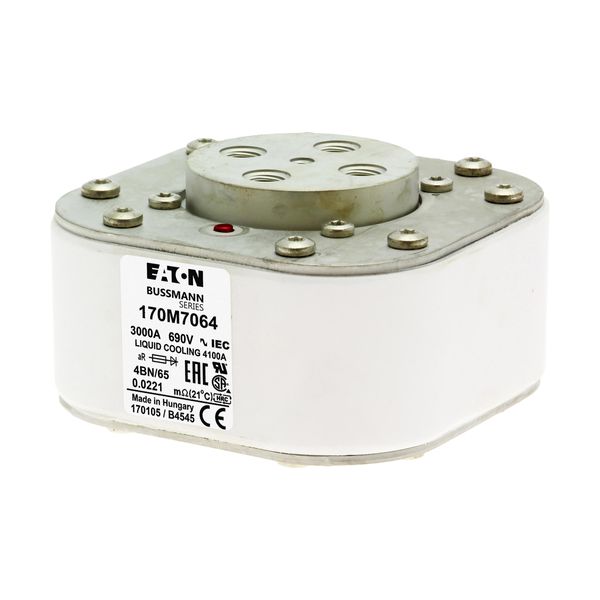 Fuse-link, high speed, 3000 A, AC 690 V, size 4, 67 x 105 x 105 mm, aR, IEC, single indicator image 9