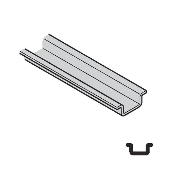 DRILLED DIN RAIL OMEGA TYPE 15X5,5 image 1