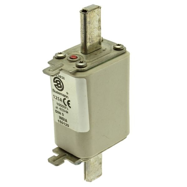 Fuse-link, high speed, 160 A, AC 1000 V, DIN 0, 35 x 60 x 125 mm, aR, DIN, IEC, single indicator image 3