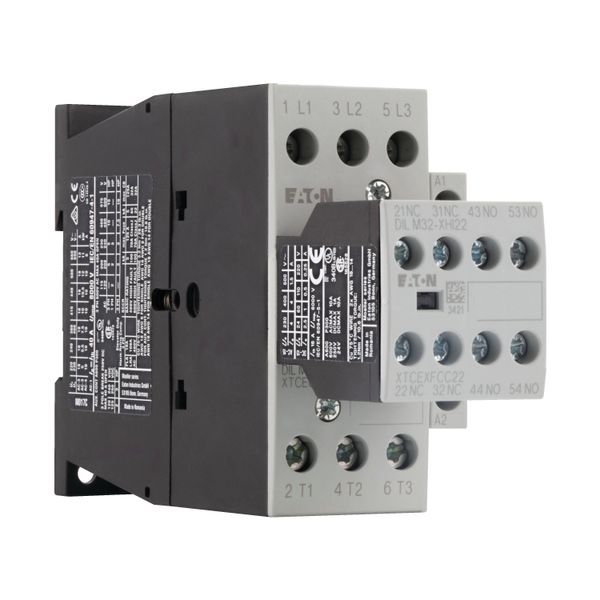 Contactor, 380 V 400 V 7.5 kW, 3 N/O, 2 NC, RDC 24: 24 - 27 V DC, DC operation, Screw terminals image 11