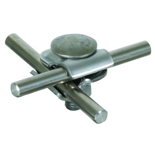 MMV clamp StSt f. Rd 6-8mm with truss head screw image 1