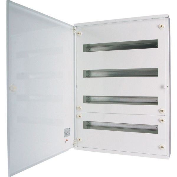Complete surface-mounted flat distribution board, white, 24 SU per row, 2 rows, type A image 1