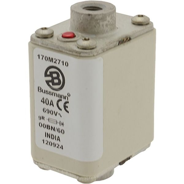 Fuse-link, high speed, 32 A, AC 690 V, size 00, 30 x 62 x 64 mm, aR, IEC, single indicator image 3