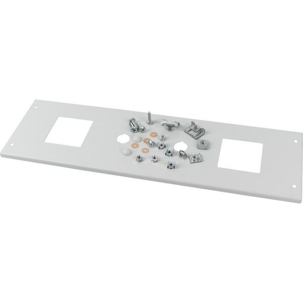 Front cover, +mounting kit, for meter 2x96, 2S, HxW=200 B=600mm, grey image 2