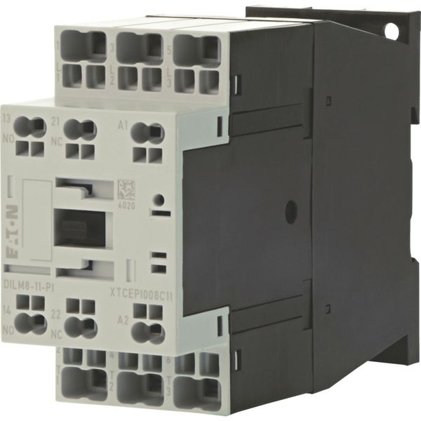 Contactor, 3 pole, 380 V 400 V 3.7 kW, 1 N/O, 1 NC, 110 V 50 Hz, 120 V 60 Hz, AC operation, Push in terminals image 7