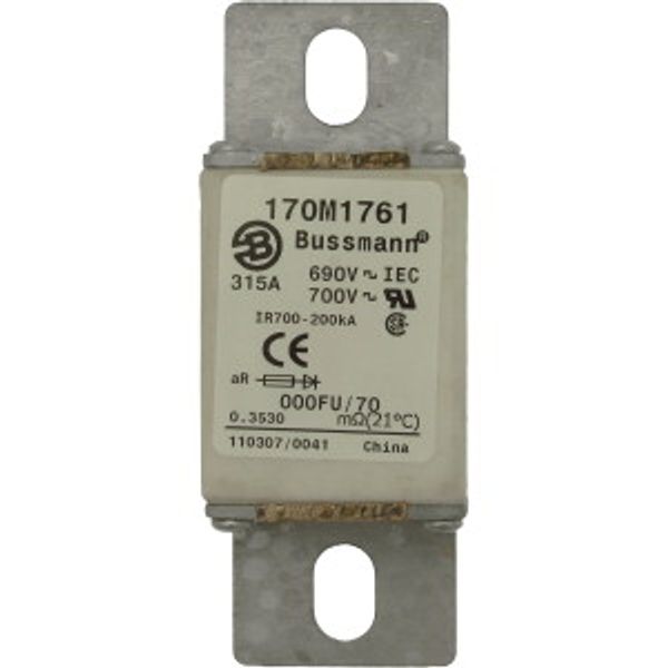 Fuse-link, high speed, 630 A, DC 750 V, size 230, 24 x 78 x 98 mm, aR, IEC, UL image 6