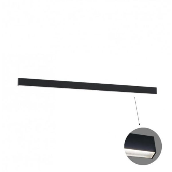 Linear Wall Lamp L2820 4000K Black Microprismatic image 1