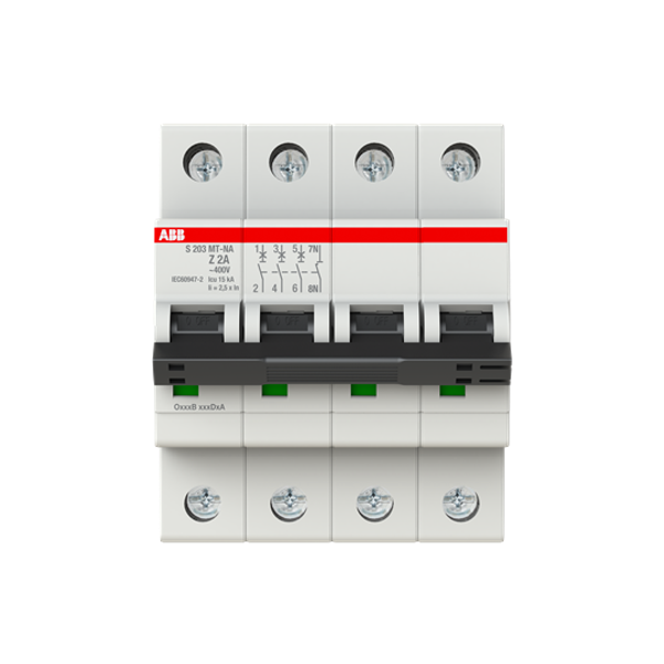 S203MT-Z2NA Miniature Circuit Breakers MCBs - 3+NP - Z - 2 A image 6