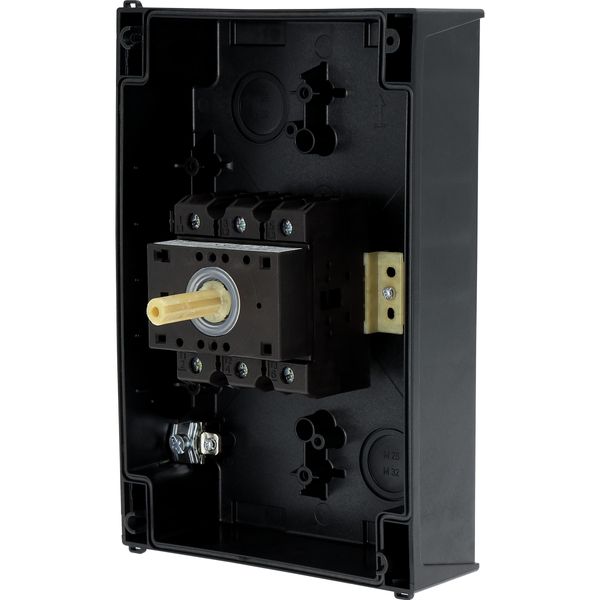 Main switch, P3, 63 A, surface mounting, 3 pole, STOP function, With black rotary handle and locking ring, Lockable in the 0 (Off) position image 56