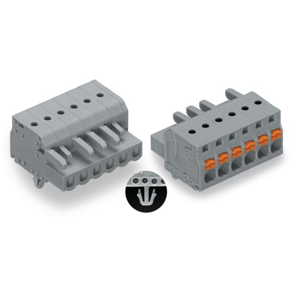 2231-119/008-000 1-conductor female connector; push-button; Push-in CAGE CLAMP® image 3