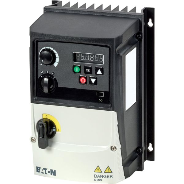 Variable frequency drive, 230 V AC, 1-phase, 7 A, 0.75 kW, IP66/NEMA 4X, Radio interference suppression filter, 7-digital display assembly, Local cont image 2