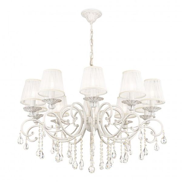 Elegant Grace Chandelier White with Gold image 3