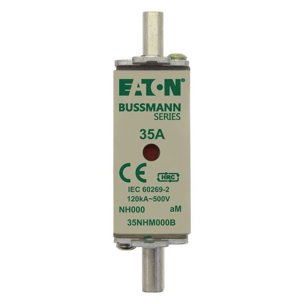 Fuse-link, low voltage, 35 A, AC 500 V, NH000, aM, IEC, dual indicator image 6