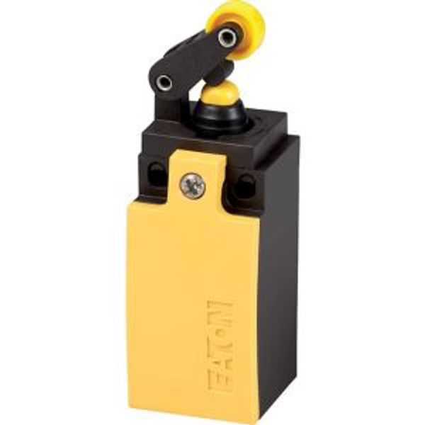 Position switch, Roller lever, Complete unit, 1 N/O, 1 NC, Screw terminal, Yellow, Insulated material, -25 - +70 °C, EN 50047 Form E, Long image 6