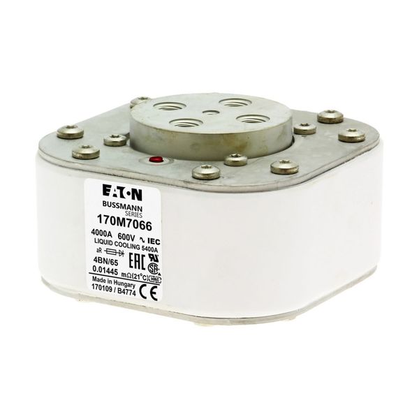 Fuse-link, high speed, 4000 A, AC 600 V, size 4, 67 x 105 x 105 mm, aR, IEC, single indicator image 14