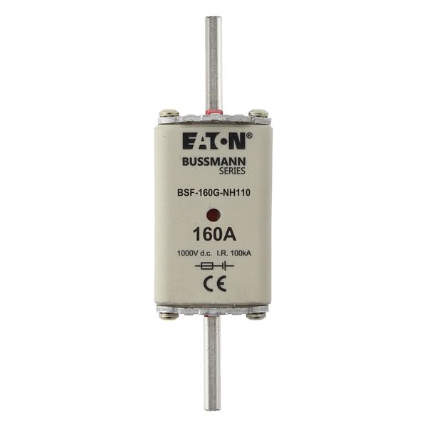 Fuse-link, high speed, 160 A, DC 1000 V, NH1, 40 x 53 x 135 mm, gBat, IEC, blade connection image 18