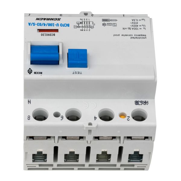 Residual current circuit breaker 100A,4-p,300mA,type S, A,FU image 4
