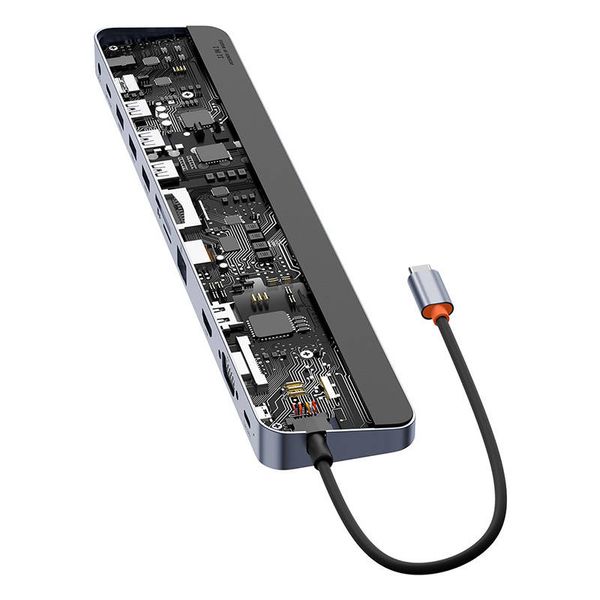 Docking Station / Adapter USB C Plug - 7 Types of Ports (USB3+USB2+USB-C / PD+RJ45+HDMI+3.5mm+SD+VGA) EliteJoy BASEUS image 5