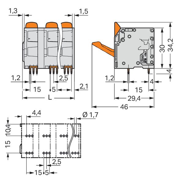 2616-3353 PCB terminal block; lever; 16 mm² image 8