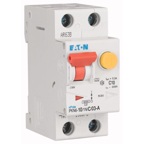 RCD/MCB combination, 10 A, 300 mA, MCB trip characteristic: C, 1p+N, RCD trip characteristic: A image 4