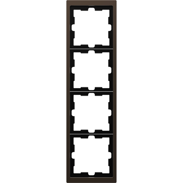 D-Life metal frame, 4-gang, mocca metallic image 4