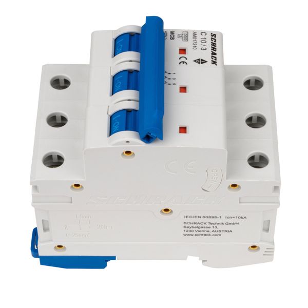 Miniature Circuit Breaker (MCB) AMPARO 10kA, C 10A, 3-pole image 5