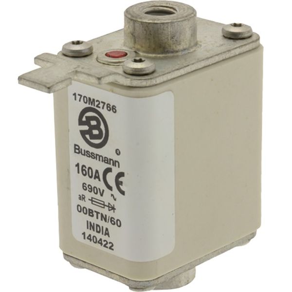 Fuse-link, high speed, 200 A, AC 690 V, size 00, 30 x 62 x 64 mm, aR, IEC, single indicator image 4