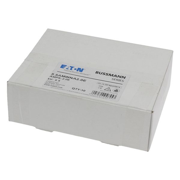 VT fuse-link, medium voltage, 2 A, AC 5.5 kV, 142 x 20.6 mm, back-up, BS, IEC, US, 2E image 11