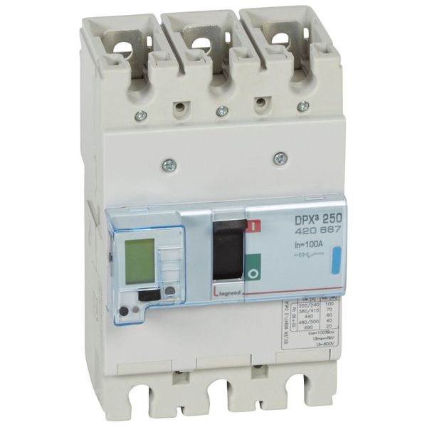 MCCB electronic + energy metering - DPX³ 250 - Icu 70 kA - 400 V~ - 3P - 100 A image 2