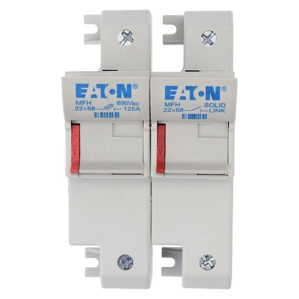 Fuse-holder, low voltage, 125 A, AC 690 V, 22 x 58 mm, 1P + neutral, IEC, UL image 23