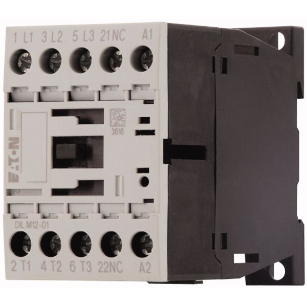 Contactor, 3 pole, 380 V 400 V 5.5 kW, 1 NC, TVC100: 100 V 50 Hz/100-110 V 60 Hz, AC operation, Screw terminals image 3