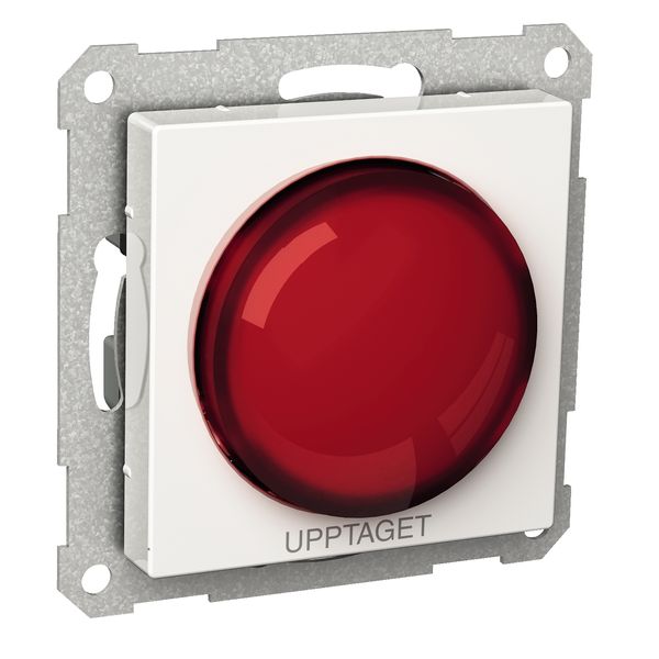 Exxact indication sign "UPPTAGET" 24V red lense white image 2