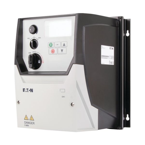 Variable frequency drive, 230 V AC, 1-phase, 4.3 A, 0.75 kW, IP66/NEMA 4X, Radio interference suppression filter, OLED display, Local controls image 4