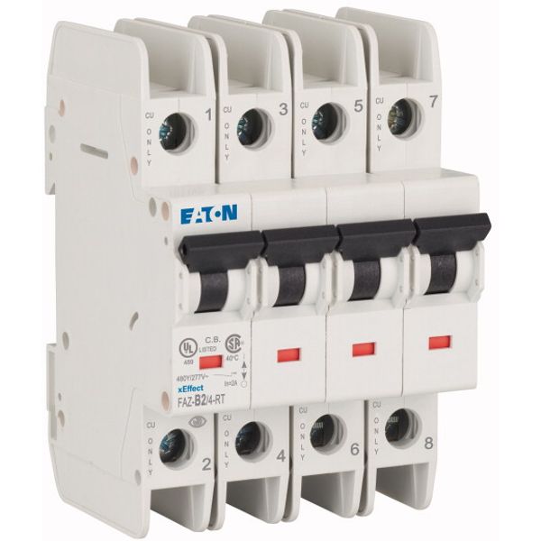 Miniature circuit breaker (MCB), 2 A, 4p, characteristic: B, ring tongue image 4