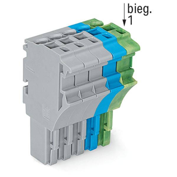1-conductor female connector Push-in CAGE CLAMP® 4 mm² gray/blue/green image 4