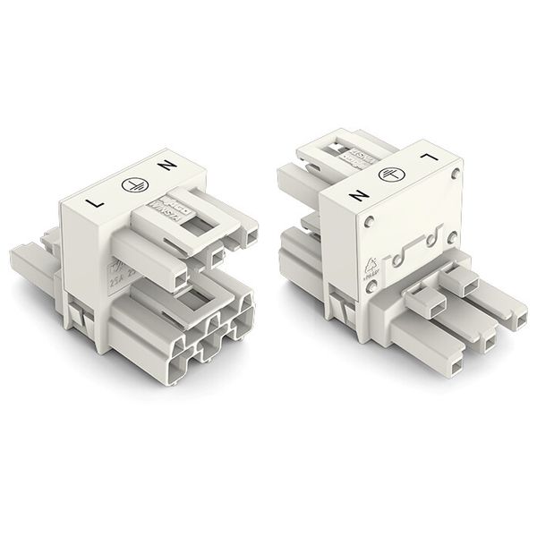 h-distribution connector 3-pole Cod. A white image 2